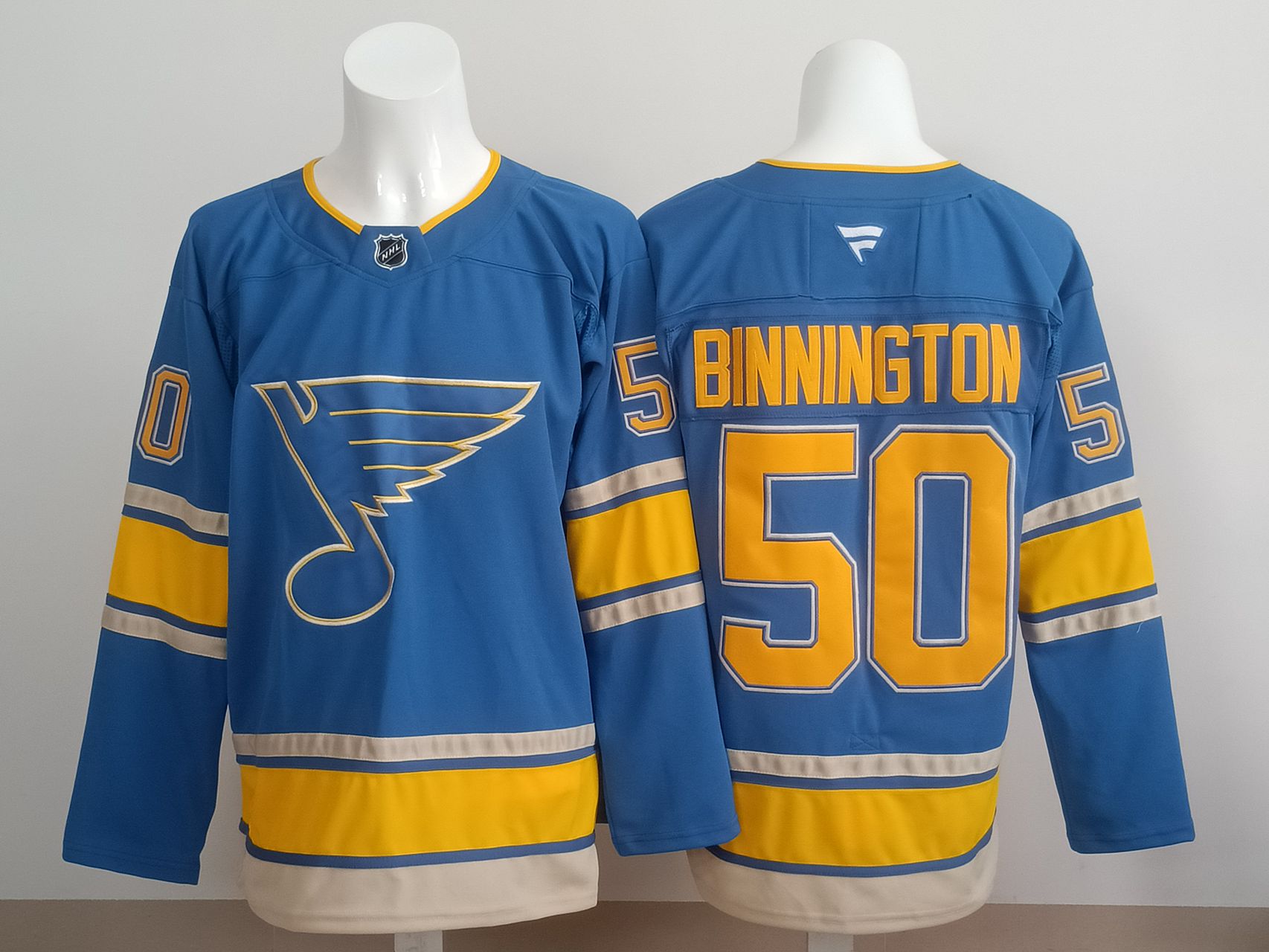 Men 2025 St.Louis Blues #50 Binnington Blue NHL Jersey style 01